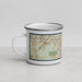 Left View Custom Kissimmee Florida Map Enamel Mug in Woodblock
