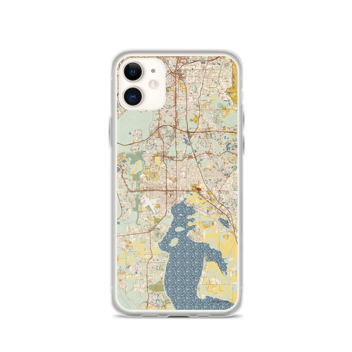 Custom Kissimmee Florida Map Phone Case in Woodblock
