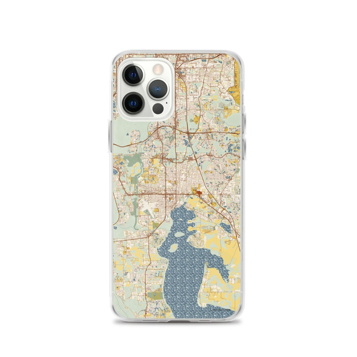 Custom Kissimmee Florida Map iPhone 12 Pro Phone Case in Woodblock