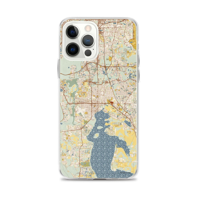Custom Kissimmee Florida Map iPhone 12 Pro Max Phone Case in Woodblock