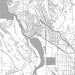 Klamath Falls Oregon Map Print in Classic Style Zoomed In Close Up Showing Details
