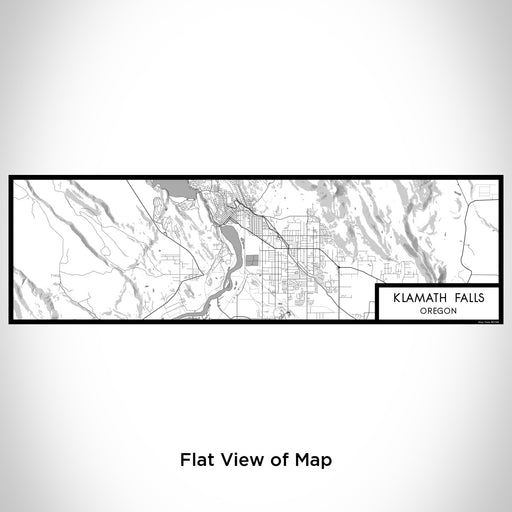 Flat View of Map Custom Klamath Falls Oregon Map Enamel Mug in Classic