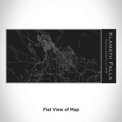 Rendered View of Klamath Falls Oregon Map Engraving on 17oz Stainless Steel Insulated Cola Bottle in Black