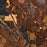 Klamath Falls Oregon Map Print in Ember Style Zoomed In Close Up Showing Details