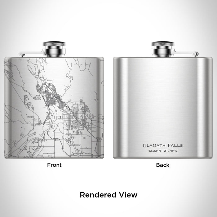 Rendered View of Klamath Falls Oregon Map Engraving on undefined