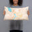 Person holding 20x12 Custom Klamath Falls Oregon Map Throw Pillow in Watercolor