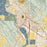 Klamath Falls Oregon Map Print in Woodblock Style Zoomed In Close Up Showing Details
