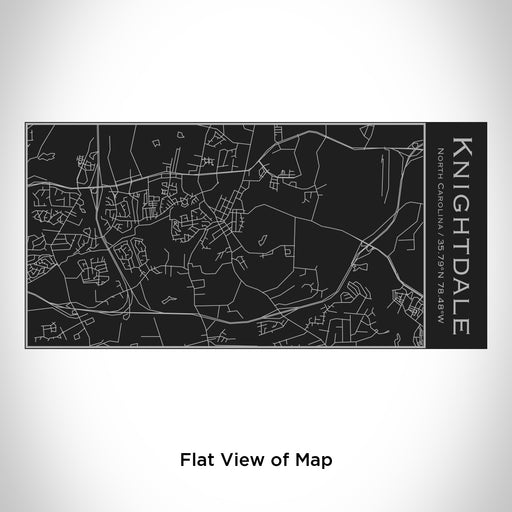 Rendered View of Knightdale North Carolina Map Engraving on 17oz Stainless Steel Insulated Cola Bottle in Black