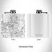 Rendered View of Knightdale North Carolina Map Engraving on 6oz Stainless Steel Flask in White