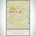 Knightdale North Carolina Map Print Portrait Orientation in Woodblock Style With Shaded Background