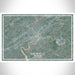 Knoxville Tennessee Map Print Landscape Orientation in Afternoon Style With Shaded Background