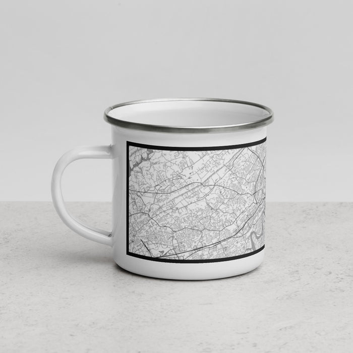 Left View Custom Knoxville Tennessee Map Enamel Mug in Classic