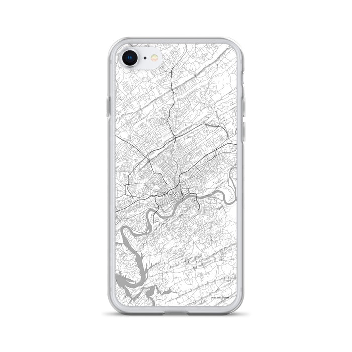 Custom Knoxville Tennessee Map iPhone SE Phone Case in Classic