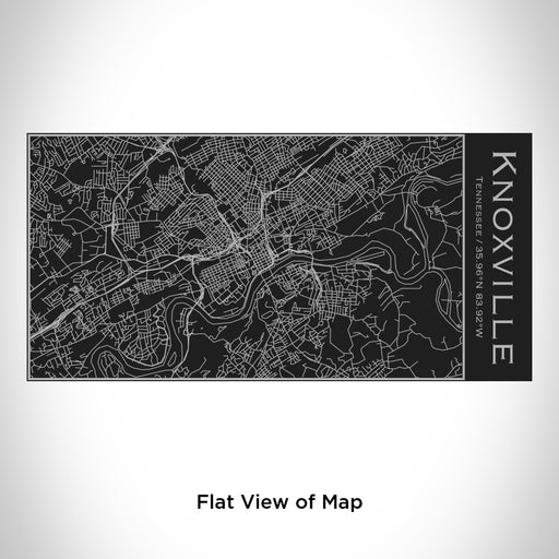 Rendered View of Knoxville Tennessee Map Engraving on 17oz Stainless Steel Insulated Cola Bottle in Black