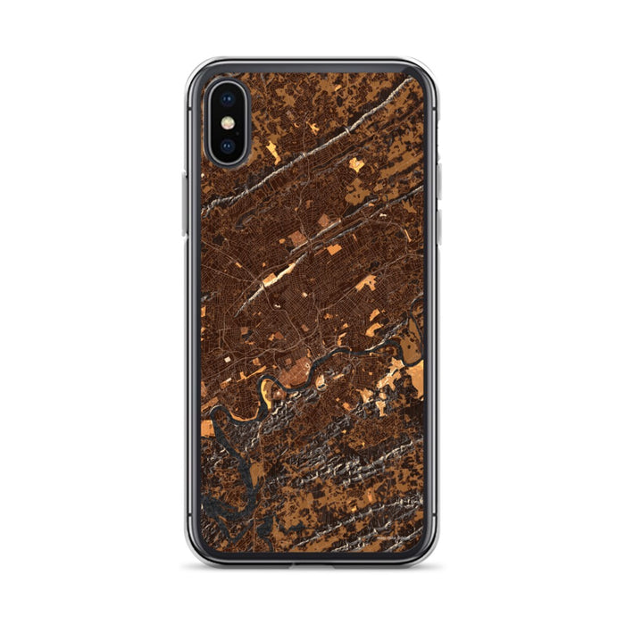 Custom Knoxville Tennessee Map Phone Case in Ember