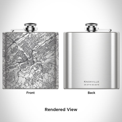 Rendered View of Knoxville Tennessee Map Engraving on undefined