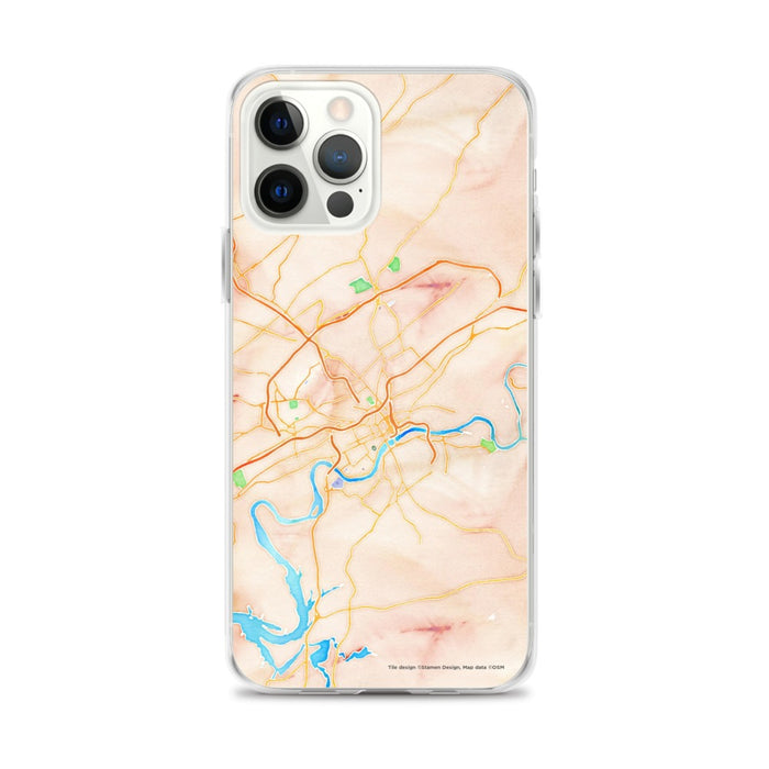 Custom Knoxville Tennessee Map iPhone 12 Pro Max Phone Case in Watercolor