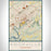Knoxville Tennessee Map Print Portrait Orientation in Woodblock Style With Shaded Background