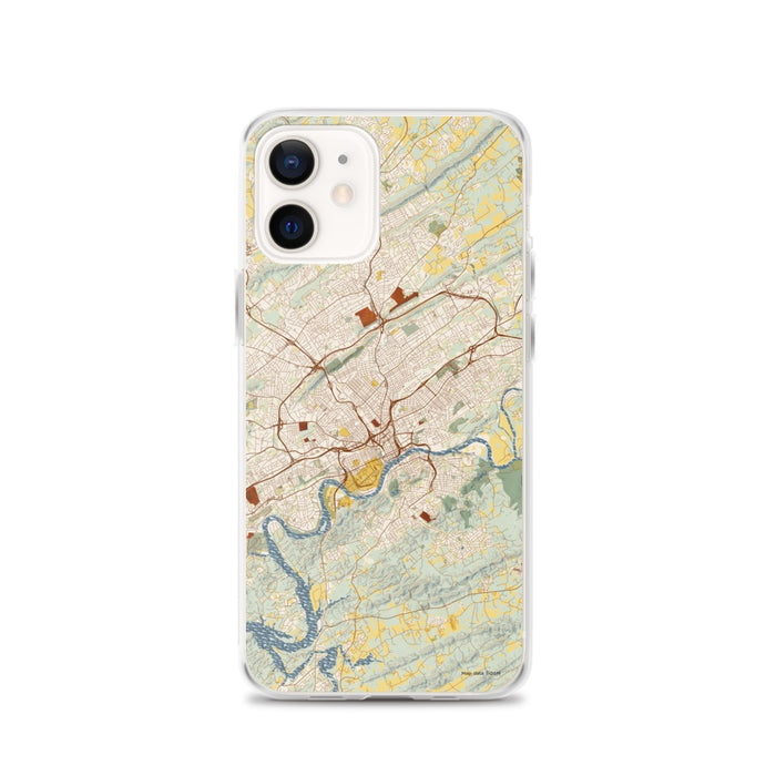 Custom Knoxville Tennessee Map iPhone 12 Phone Case in Woodblock