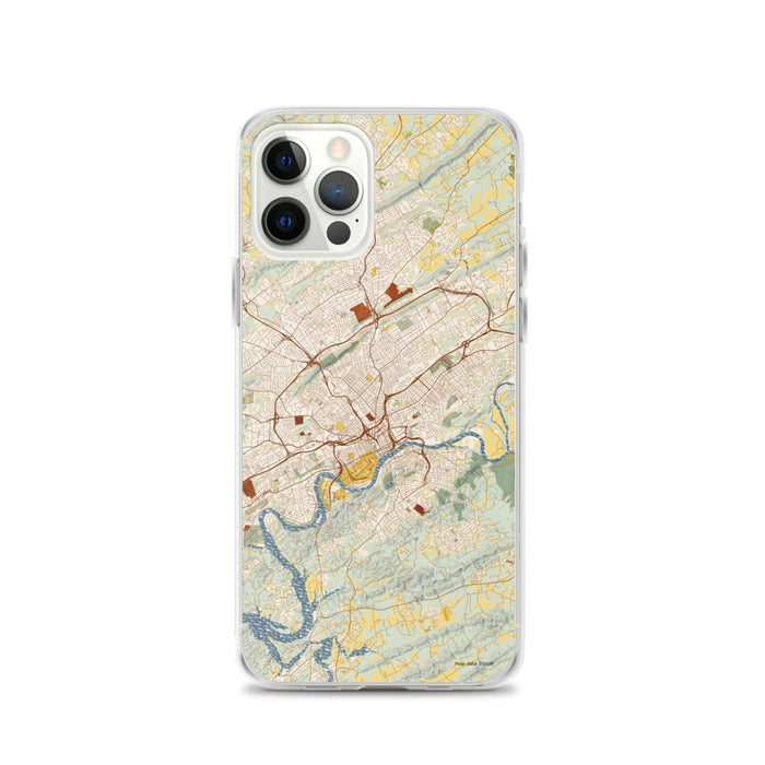 Custom Knoxville Tennessee Map iPhone 12 Pro Phone Case in Woodblock