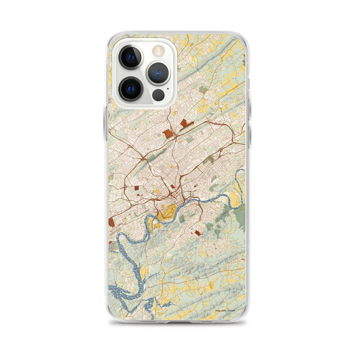 Custom Knoxville Tennessee Map iPhone 12 Pro Max Phone Case in Woodblock
