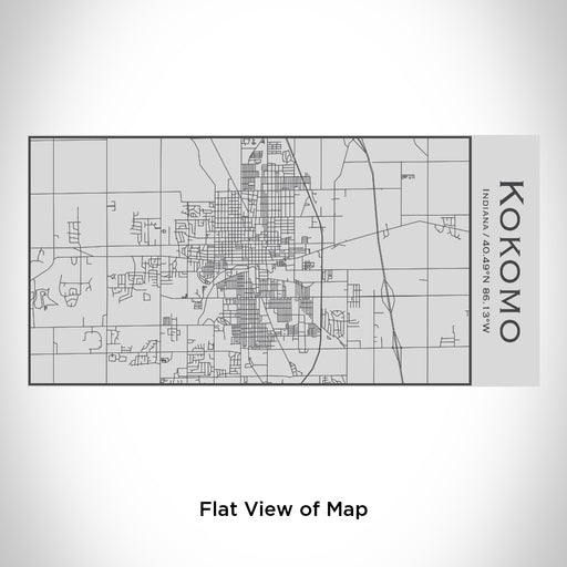 Rendered View of Kokomo Indiana Map Engraving on 17oz Stainless Steel Insulated Cola Bottle