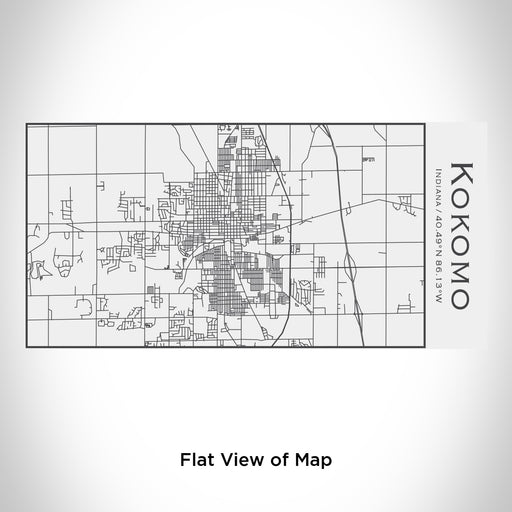 Rendered View of Kokomo Indiana Map Engraving on 17oz Stainless Steel Insulated Cola Bottle in White