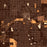 Kokomo Indiana Map Print in Ember Style Zoomed In Close Up Showing Details