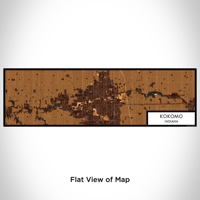 Flat View of Map Custom Kokomo Indiana Map Enamel Mug in Ember
