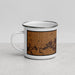 Left View Custom Kokomo Indiana Map Enamel Mug in Ember