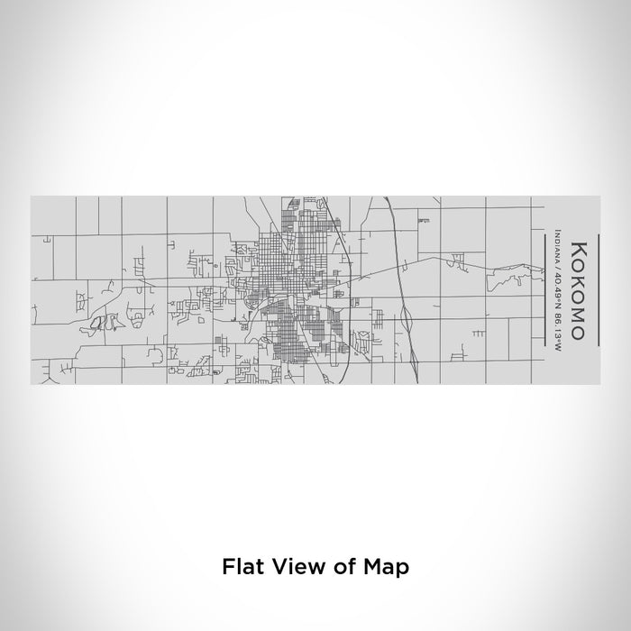 Rendered View of Kokomo Indiana Map Engraving on 10oz Stainless Steel Insulated Cup with Sipping Lid