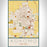 Kokomo Indiana Map Print Portrait Orientation in Woodblock Style With Shaded Background