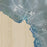 Kona Hawaii Map Print in Afternoon Style Zoomed In Close Up Showing Details
