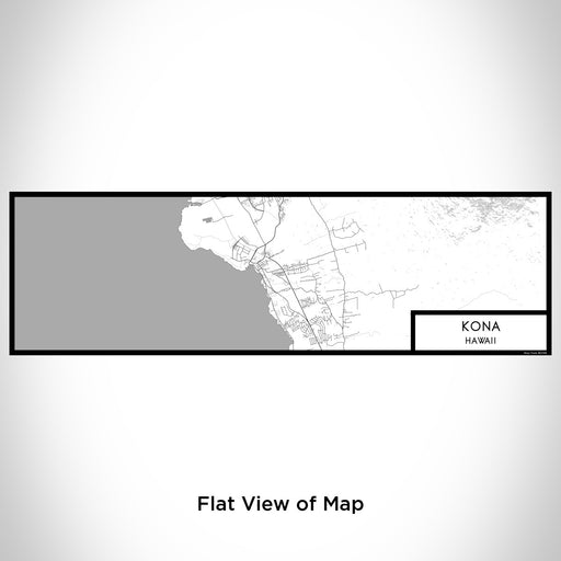 Flat View of Map Custom Kona Hawaii Map Enamel Mug in Classic
