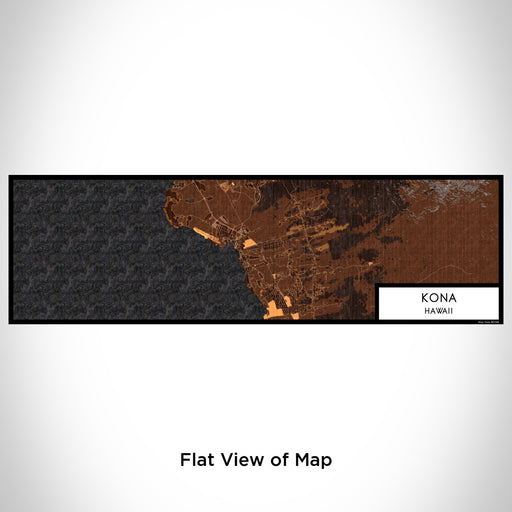 Flat View of Map Custom Kona Hawaii Map Enamel Mug in Ember