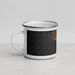 Left View Custom Kona Hawaii Map Enamel Mug in Ember