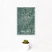 12x18 Kosciusko Mississippi Map Print Portrait Orientation in Afternoon Style With Small Cactus Plant in White Planter
