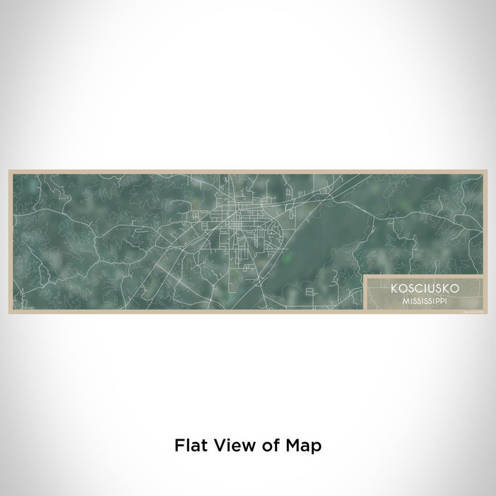 Flat View of Map Custom Kosciusko Mississippi Map Enamel Mug in Afternoon