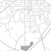 Kosciusko Mississippi Map Print in Classic Style Zoomed In Close Up Showing Details