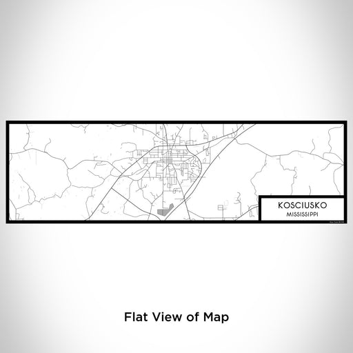 Flat View of Map Custom Kosciusko Mississippi Map Enamel Mug in Classic
