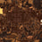Kosciusko Mississippi Map Print in Ember Style Zoomed In Close Up Showing Details