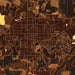 Kosciusko Mississippi Map Print in Ember Style Zoomed In Close Up Showing Details