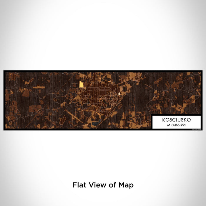 Flat View of Map Custom Kosciusko Mississippi Map Enamel Mug in Ember
