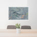 24x36 Kremmling Colorado Map Print Lanscape Orientation in Afternoon Style Behind 2 Chairs Table and Potted Plant