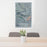 24x36 Kremmling Colorado Map Print Portrait Orientation in Afternoon Style Behind 2 Chairs Table and Potted Plant