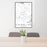24x36 Kremmling Colorado Map Print Portrait Orientation in Classic Style Behind 2 Chairs Table and Potted Plant