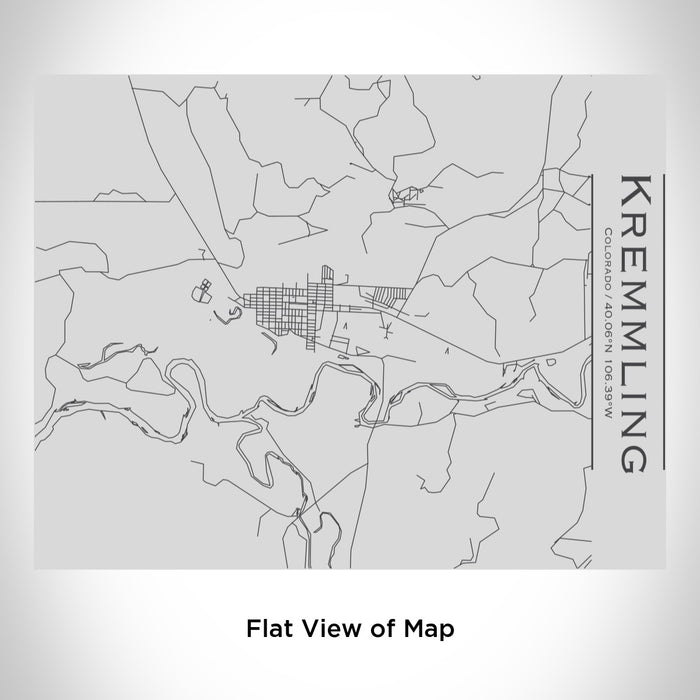 Rendered View of Kremmling Colorado Map Engraving on 20oz Stainless Steel Insulated Bottle with Bamboo Top