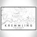 Kremmling Colorado Map Print Landscape Orientation in Classic Style With Shaded Background