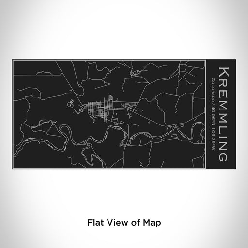 Rendered View of Kremmling Colorado Map Engraving on 17oz Stainless Steel Insulated Cola Bottle in Black