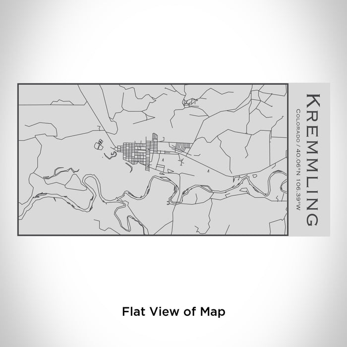 Rendered View of Kremmling Colorado Map Engraving on 17oz Stainless Steel Insulated Cola Bottle
